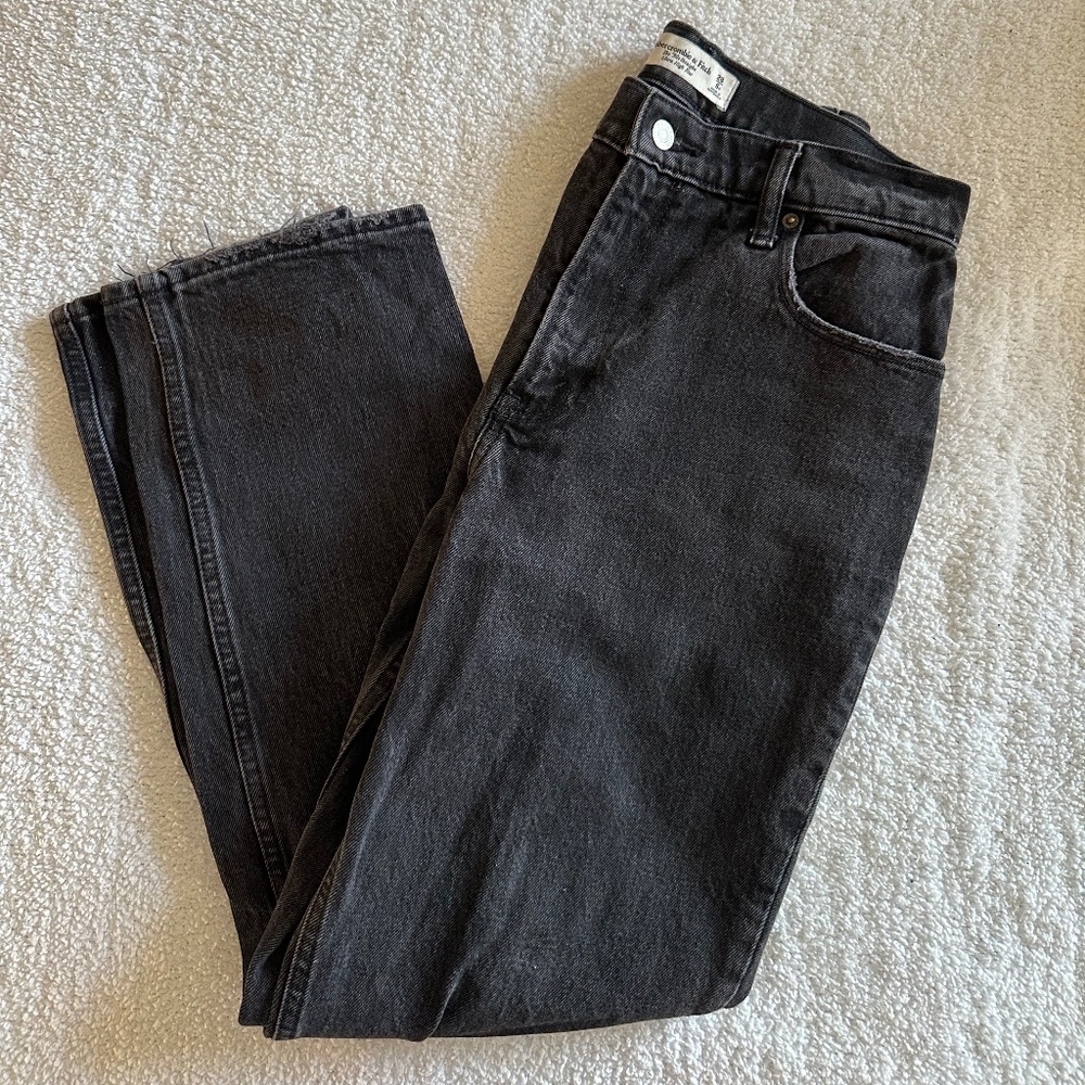 Abercrombie 90s Straight Ultra High Rise Curve Love Jeans